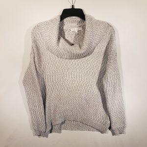 Chaus New York gray knit cowl neck sweater
